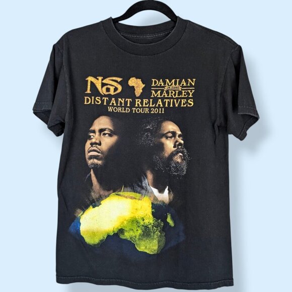 Nas & Damian Marley World Tour 2011 Tee - Picture 1 of 3
